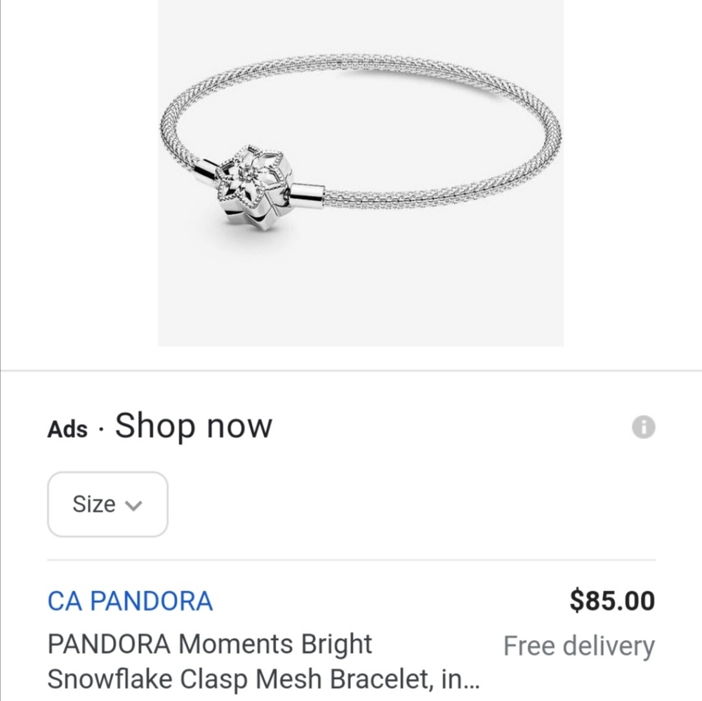 🌟PANDORA Moments Bright Snowflake🌟